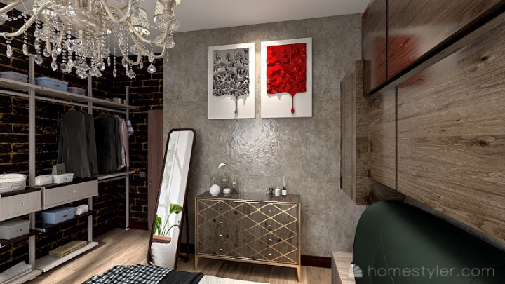 Интерьер спальни в стиле лофт(2)