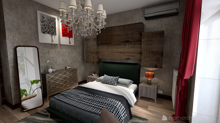 Интерьер спальни в стиле лофт(1)