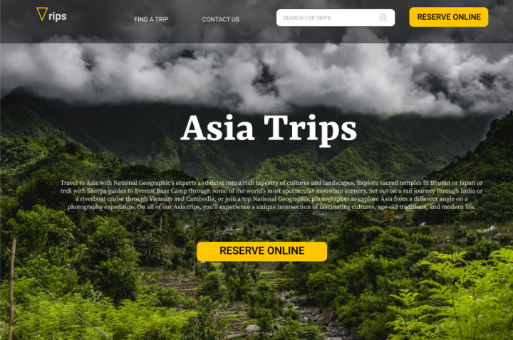 Дизайн сайта Travel