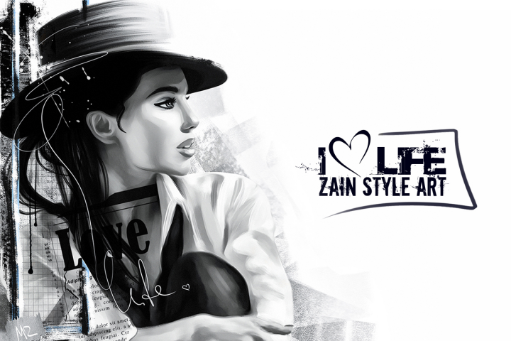 I love life (Zain Style Art)