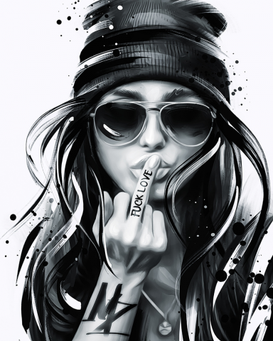 MZ (Fatalism Art) Black and white
