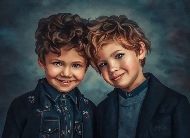 Мальчишки (Digital painting) цифровая живопись