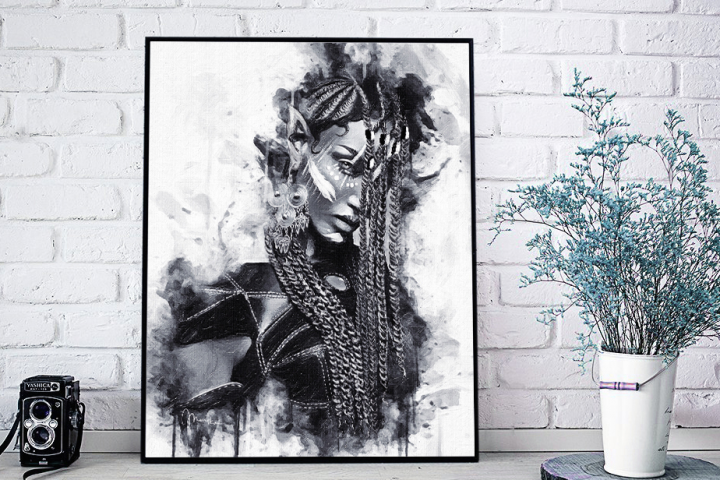 Amour (Ink style art + oil)