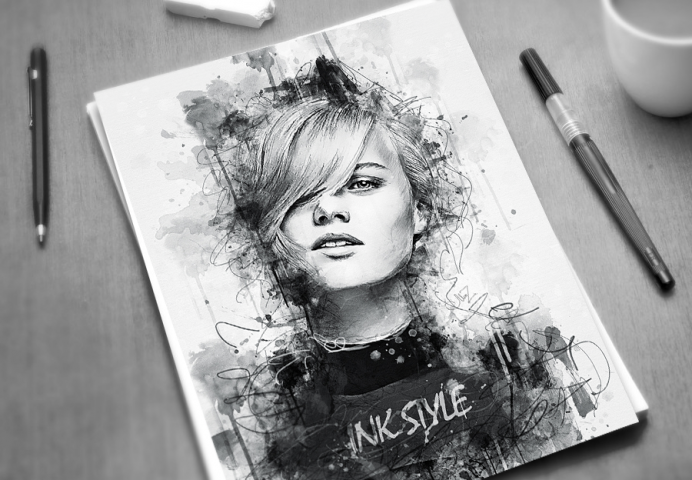 Ink style art (портрет)