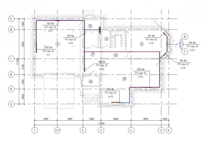 Моделирование в Revit (План отопление 2D)