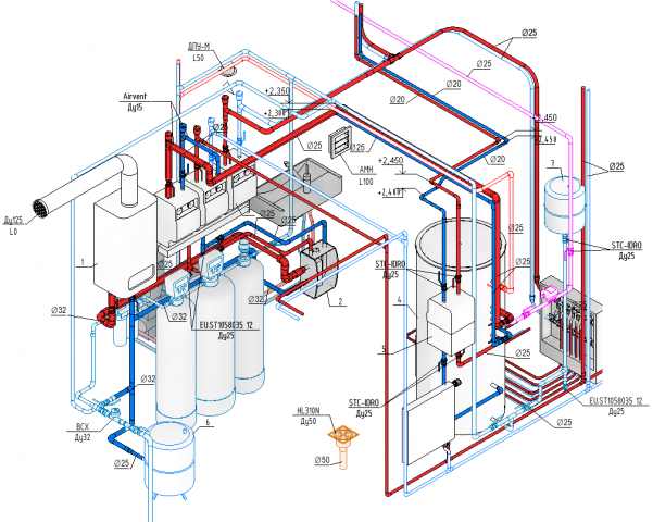 Моделирование в Revit (Котельная)