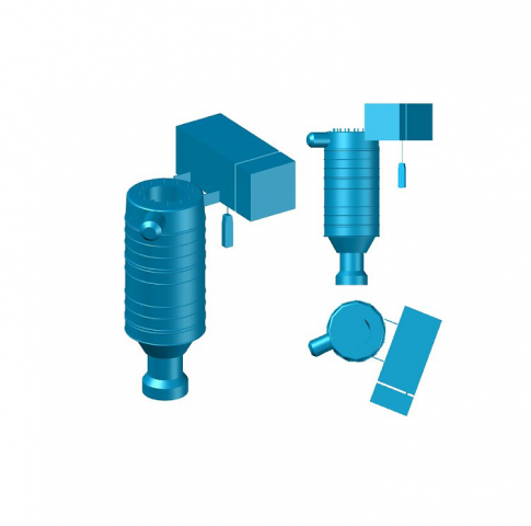 3D модель телескопического погрузчика