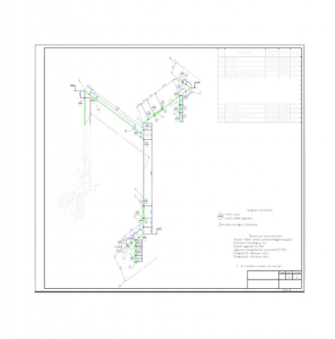 Изометрическая схема технологических трубопроводов
