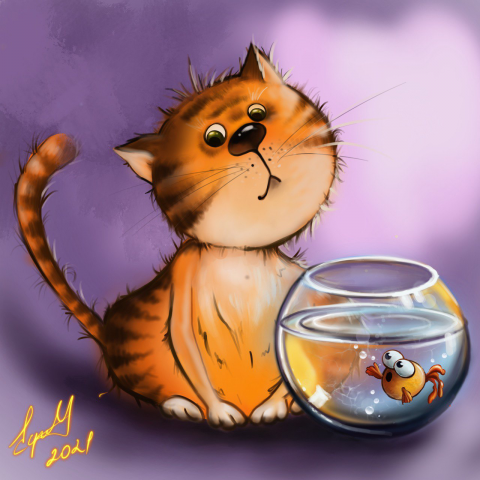 Рыжий кот.