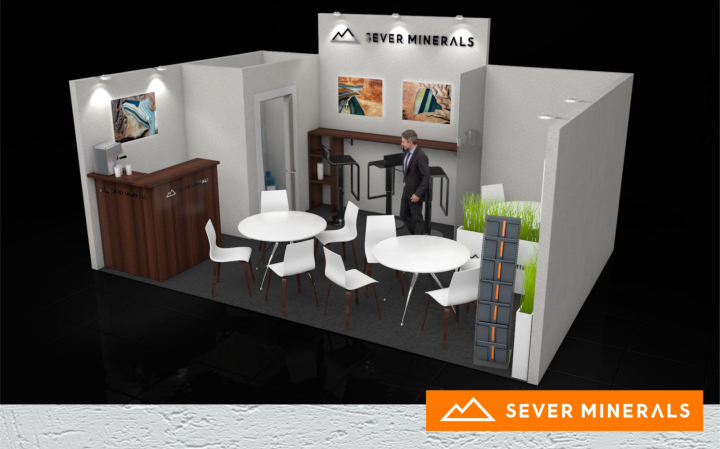 Моделинг и визуализация выставочного острова "Sever minerals"