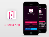 Cinema App — iOS App Icon & Registration Flow