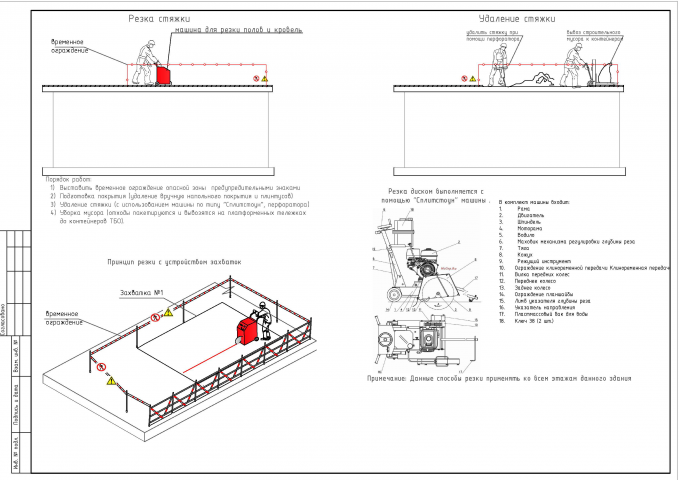 Схема демонтажных работ