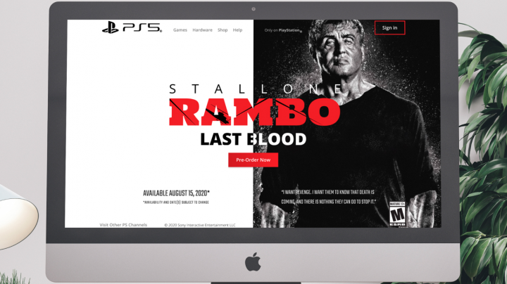 Rambo, сайт игры для приставки