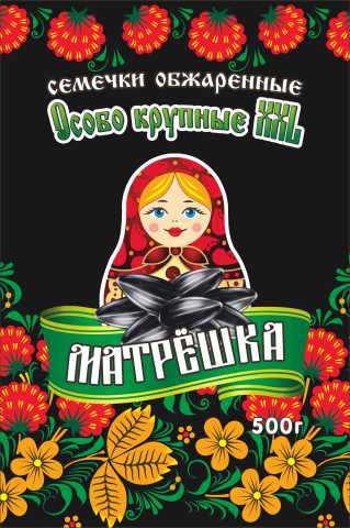 Лицевая часть упаковки семечек