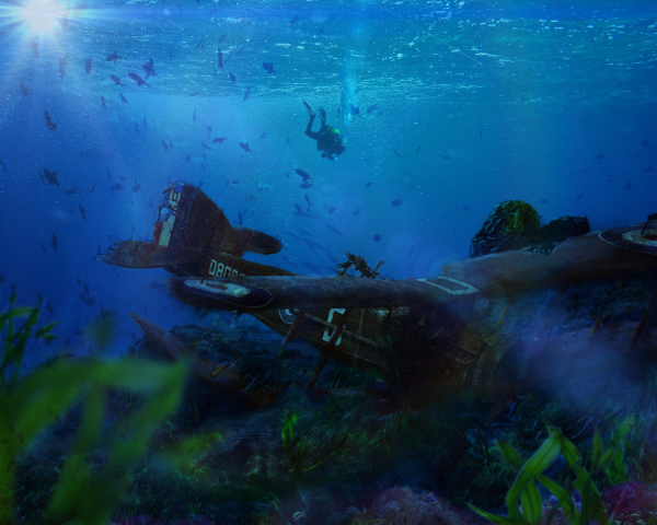 Самолет на дне