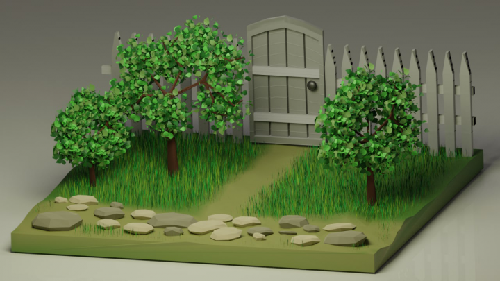 Low poly Garden