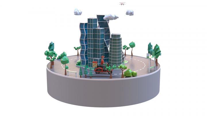 3D city delivery