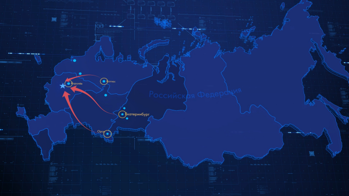 Russia Map path to Moscow