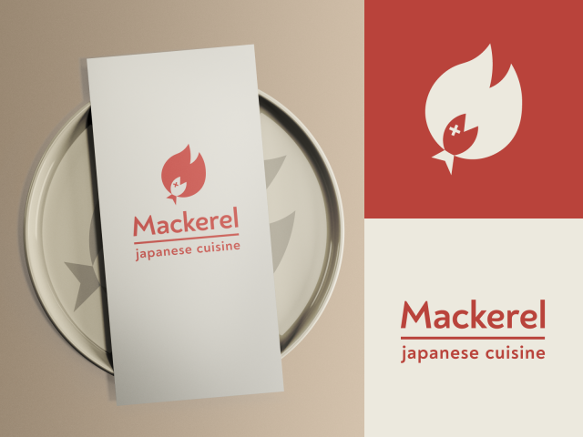 Mackerel | Логотип для ресторана морепродуктов
