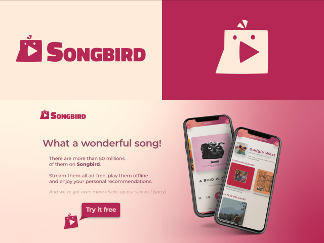 Songbird | Логотип для музыкального стримингового сервиса