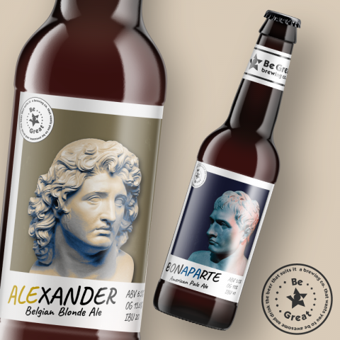 Be Great brewing co. | Логотип и дизайн упаковки для пивоварни