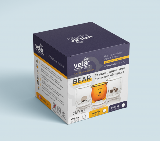 Дизайн упаковки посуды из стекла VELAR