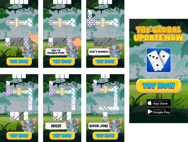 Ролик для Dominoes (слонёнок)