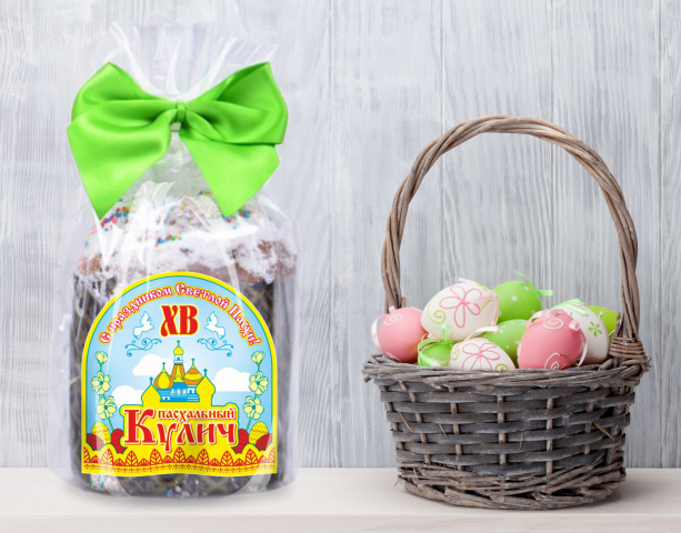 Упаковка для кулича, флексопечать