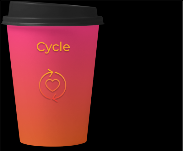 Дизайн кофейни на стаканчике