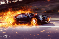 Bugatti Veyron Fire