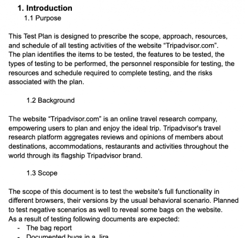 Тестирование сайта Tripadvisor.com