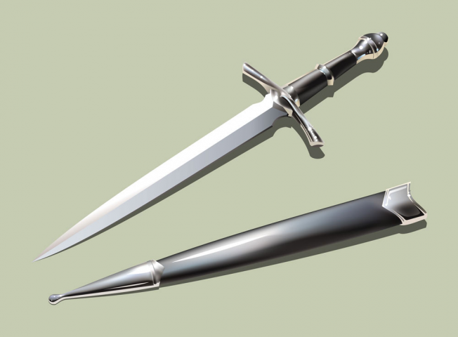 Dagger and scabbard