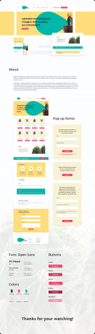 Landing page для небольшой цветочной студии