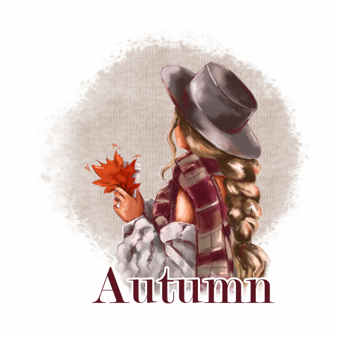 Осенняя открытка (digital art)