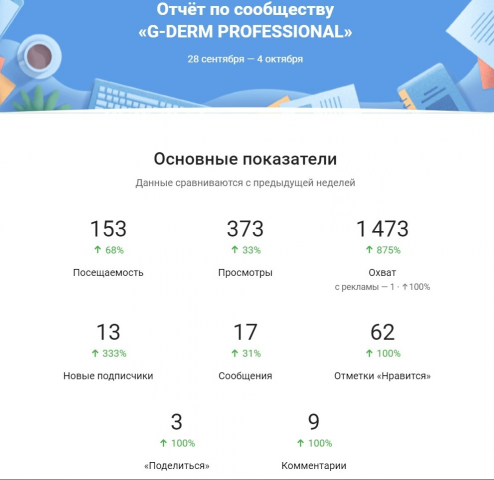 Ведение группы Вк - статистика