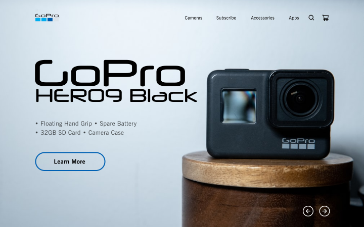 Концепт первого экрана GoPro