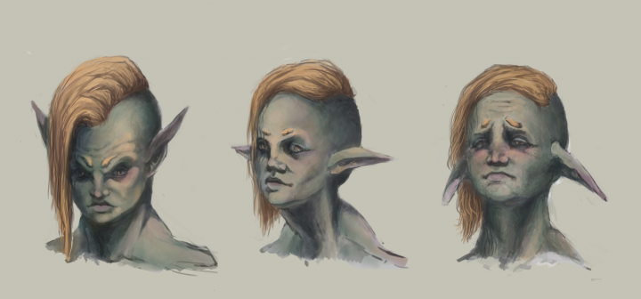 Half-elf emotions