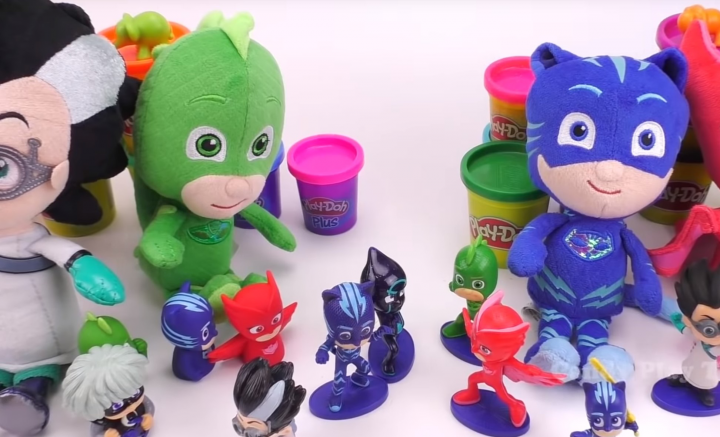 Huge Play Doh Surprise Eggs PJ Mask Romeo and Catb