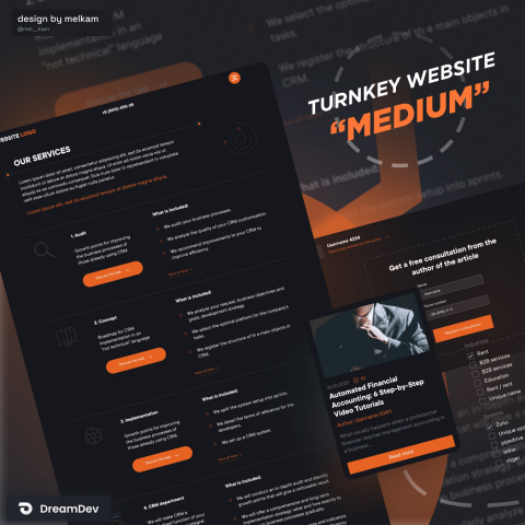 Дизайн сайта crmium.com