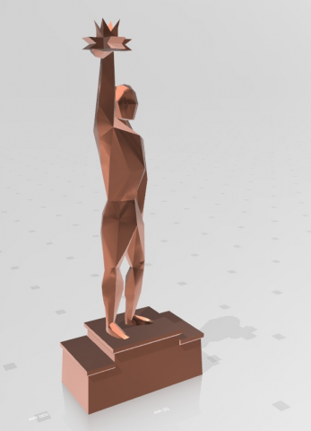 Моделирование Low poly статуи для награждения