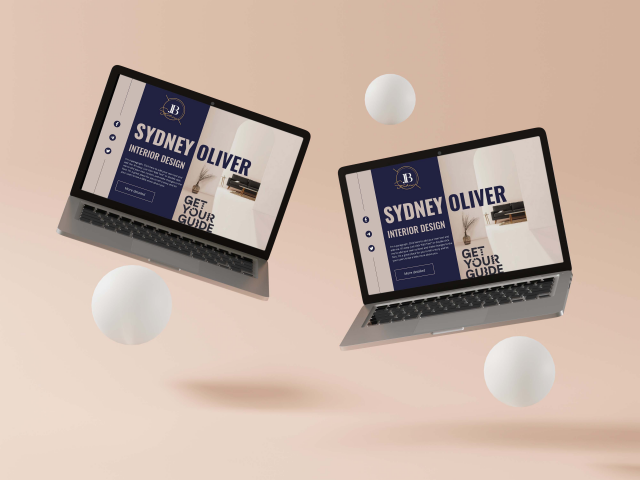 Landing page prototype of the website interior design