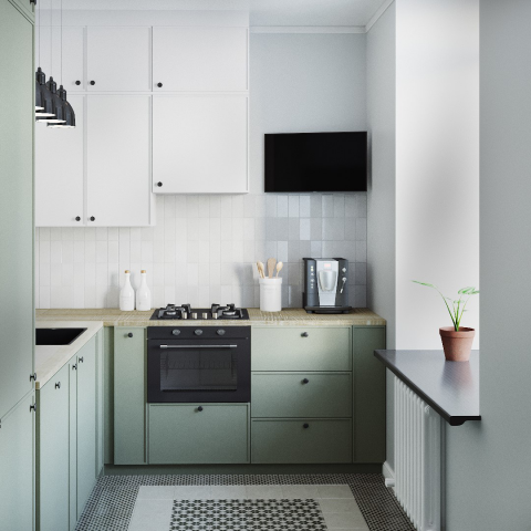 Кухня из проекта квартиры в Сокольниках