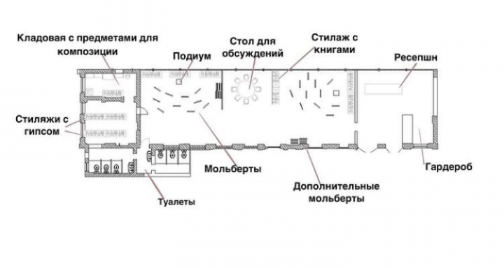 Чертеж студии