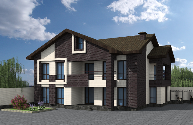 Проект – Дом с вольером для собак