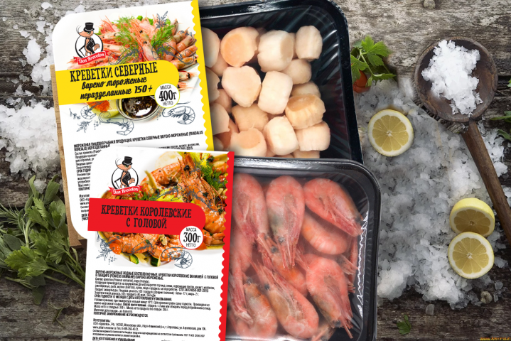 Серия этикеток для морской продукции
