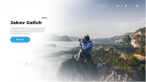 landing page для фотографа