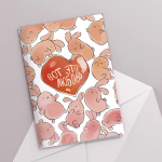 Открытка с зайцами на 14 февраля