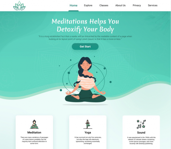 Meditation Landing Page