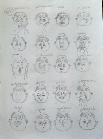 эмоции для курса детской иллюстрации