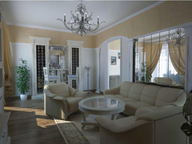 Дизайн интерьера гостиной комнаты